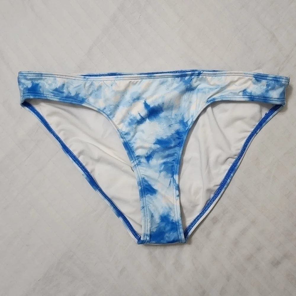 Billabong Bleached Blue Lowrider Full Coverage Bikini Bottom size XL/14
